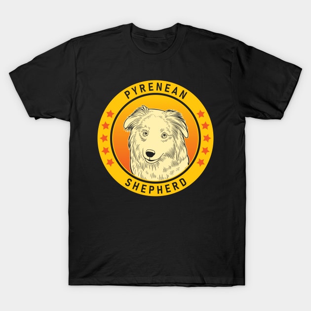 Pyrenean Shepherd Dog Portrait T-Shirt by millersye